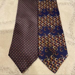 Two 100% silk ties